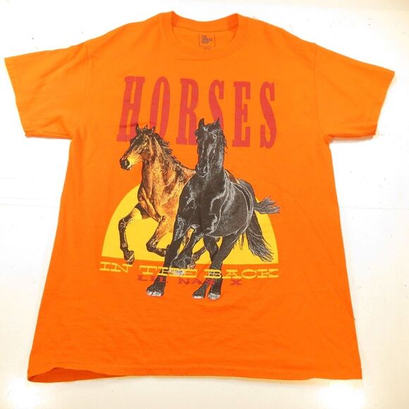 LIL NAS X HORSES IN THE BACK OLD TOWN ROAD TEE T SHIRT Mens M Rap Hip Hop - Picture 2 of 4